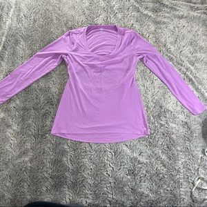 GapFit Breathe Drape Back Tee in Orchid